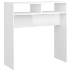 Table console Blanc brillant 78x30x80 cm