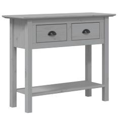 Table console BODO gris 90x34,5x73 cm bois de pin massif