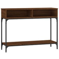Table console chêne marron 100x30,5x75 cm bois d'ingénierie