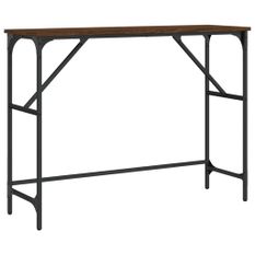 Table console chêne marron 100x32x75 cm bois d'ingénierie