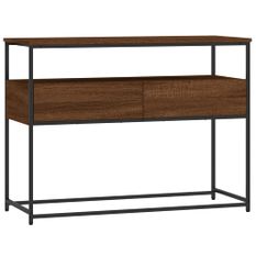 Table console chêne marron 100x40x75 cm bois d'ingénierie