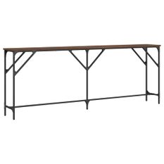 Table console chêne marron 200x29x75 cm bois d'ingénierie