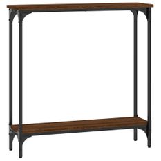 Table console chêne marron 75x22,5x75 cm bois d'ingénierie