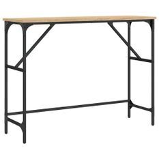 Table console chêne sonoma 100x32x75 cm bois d'ingénierie