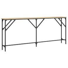 Table console chêne sonoma 180x23x75 cm bois d'ingénierie