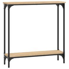 Table console chêne sonoma 75x22,5x75 cm bois d'ingénierie