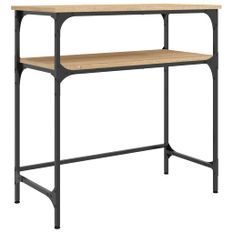 Table console chêne sonoma 75x35,5x75 cm bois d'ingénierie