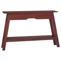 Table console marron 110x30x75 cm bois massif d'acajou