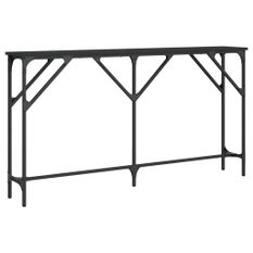 Table console noir 140x23x75 cm bois d'ingénierie