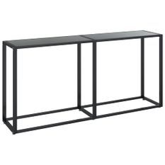 Table console Noir 160x35x75,5 cm Verre trempé