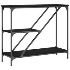 Table console noir 88,5x30x75 cm bois d'ingénierie