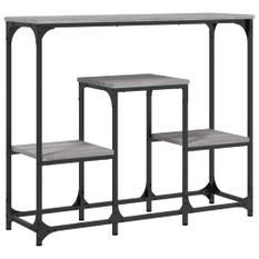 Table console sonoma gris 89,5x28x76 cm bois d'ingénierie