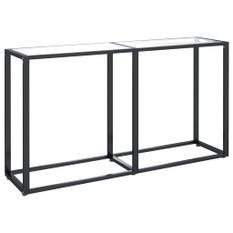 Table console Transparent 140x35x75,5 cm Verre trempé