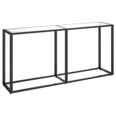 Table console Transparent 160x35x75,5 cm Verre trempé