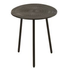 Table d'appoint 3 pieds métal noir Samara D 39 cm