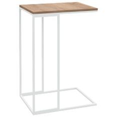 Table d'appoint Blanc 40x30x59 cm