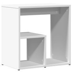 Table d'appoint blanc 50x30x50 cm bois d’ingénierie