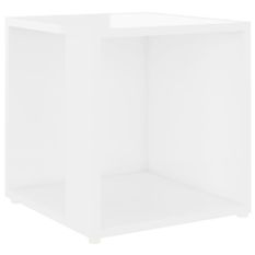 Table d'appoint Blanc brillant 33x33x34,5 cm