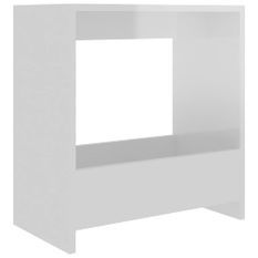 Table d'appoint Blanc brillant 50x26x50 cm