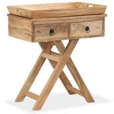 Table d'appoint Bois de manguier massif 65 x 40 x 76 cm