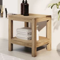 Table d'appoint de salle de bain 45x35x45cm bois de teck solide