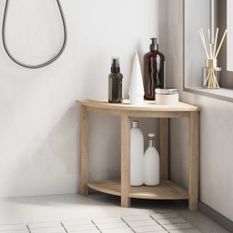 Table d'appoint de salle de bain 45x45x45cm bois de teck solide