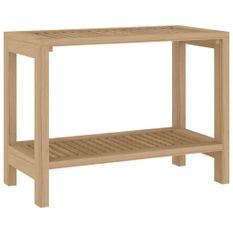 Table d'appoint de salle de bain 60x30x45cm bois de teck solide