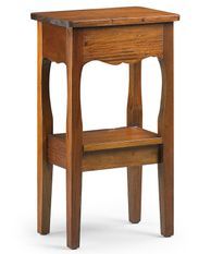 Table d'appoint en bois d'acajou marron 2 rangements CASTLE - Style colonial