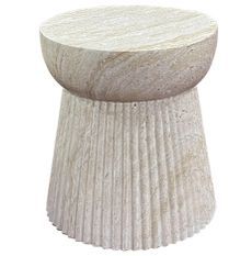 Table d’appoint en fibre d’argile naturelle BONN Ø 37 cm