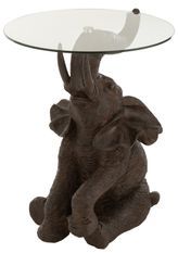 Table d'appoint en résine marron foncé Dumbo L 50.5 cm