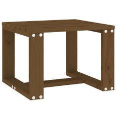 Table d'appoint jardin marron miel 40x38x28,5cm bois massif pin