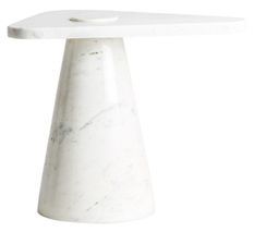 Table d'appoint marbre blanc Miono