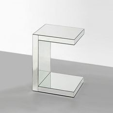 Table d'appoint miroir argenté Timon L 40 cm