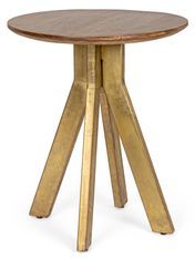Table d'appoint ronde en bois bicolore Sam - Lot de 2