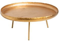 Table d'appoint ronde métal doré Orela D 83 cm