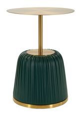Table d'appoint verte avec plateau doré Perry