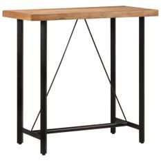 Table de bar 110x55x107 cm bois massif d'acacia et fer