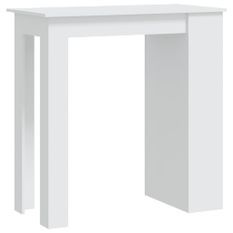Table de bar avec rangement Blanc 102x50x103,5 cm