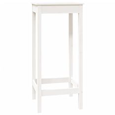 Table de bar blanc 50x50x110 cm bois massif de pin