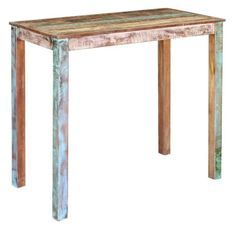 Table de bar bois de récupération massif Taref 115 cm