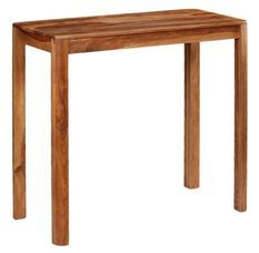 Table de bar bois massif foncé Olich 115 cm