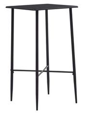 Table de bar carrée bois et pieds métal noir Anivu 60 cm