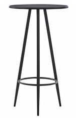 Table de bar ronde bois et pieds métal noir Akira D 60 cm
