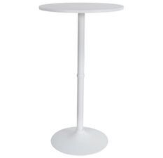 Table de bar ronde VIZO Ø60 cm – Plateau bois & pied aluminium