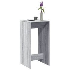 Table de bar sonoma gris 51x50x103,5 cm bois d'ingénierie