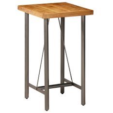 Table de bar Teck recyclé massif 60 x 60 x 107 cm