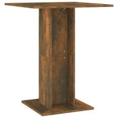 Table de bistro Chêne fumé 60x60x75 cm Bois d'ingénierie