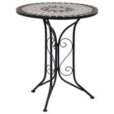 Table de bistro mosaïque Gris 61 cm Céramique