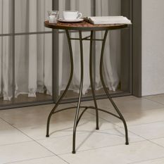 Table de bistro mosaïque terre cuite Ø50x70 cm céramique