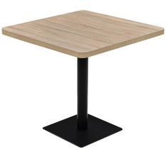 Table de bistrot carrée ULKA 80 cm - Bois et acier